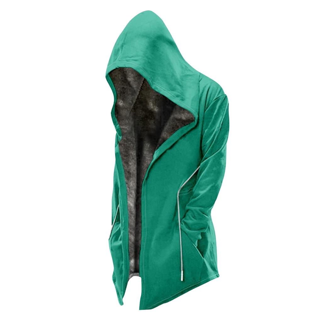 Мужская однотонная бархатная утолщенная длинная куртка Мужская повседневная куртка на молнии большого размера