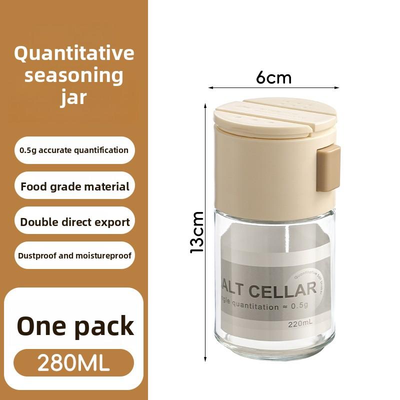 Стеклянная емкость двойного назначения для соли и специй с функцией измерения для хранения кухонных приправ