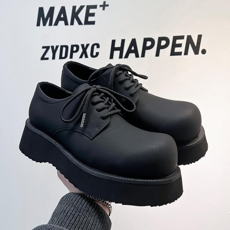 Туфли Mickey Derby мужские, высококачественные, на толстой подошве, матовые, ретро, повседневные, с большой головкой, туфли Zhang Jie из той же кожи 21233-A