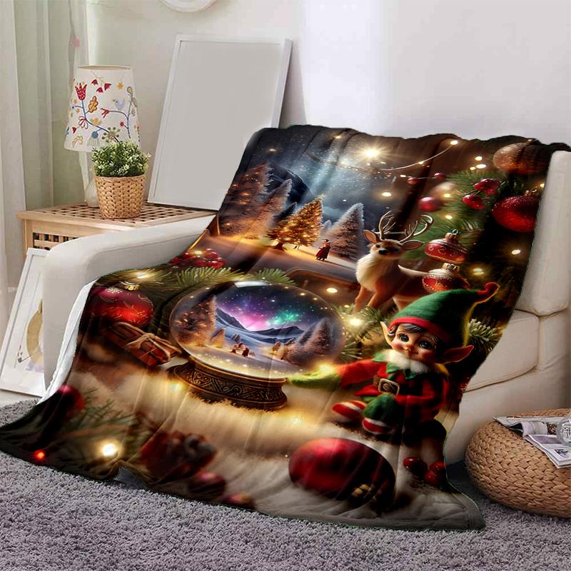 1Pc Christmas Night Fantasy Blanket Soft And Comfortable Casual Warm Camping Travel Christmas Halloween Gift M292125