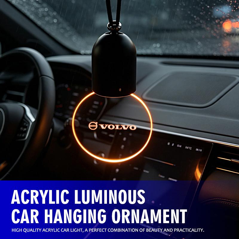 Luminous Acrylic Pendant Car Decor Rear View Mirror Accessories For Volvo XC60 XC90 S60 S80 V60 C70 S40 C30 V90 V60 C40 XC40 V70
