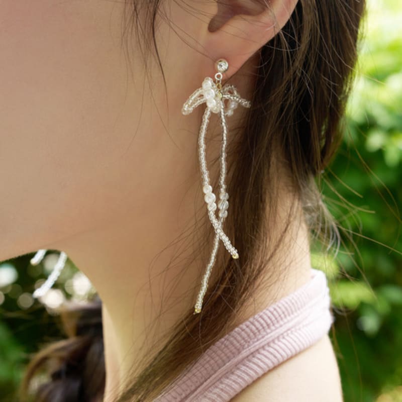 FANTASTIC PLANET ribbon beads drop earrings