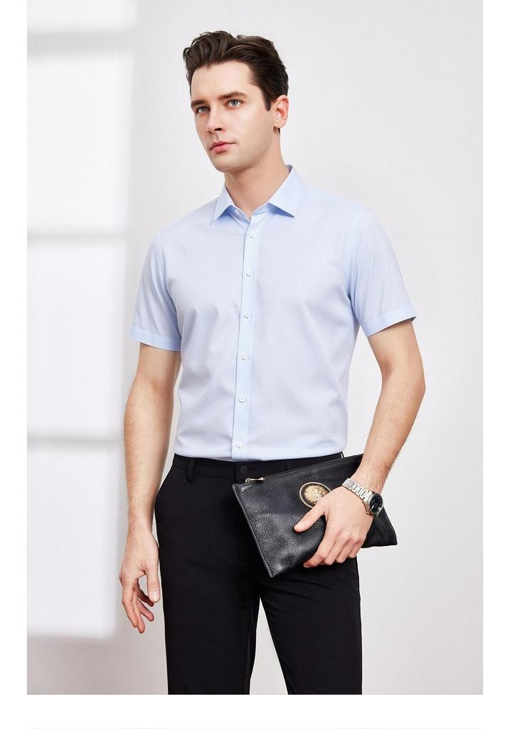 87% Cotton + 13% Mulberry Silk 200 Thread Count Short-Sleeved Shirt