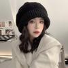 Japanese Style Versatile Headwear Hat Women's Pile Hat Warm Ear Protecting Hat for Autumn and Winter Casual Knitted Woolen Hat Women's Cold Hat