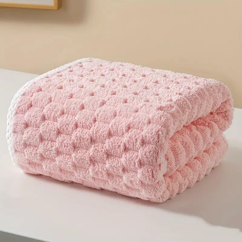 1/4PCS Adult Super Absorbent Ultra-fine Fiber Towel, Quick Drying Texture Towel, Soft Home Thickened Coral Velvet Bath Towel