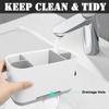 Multi-functional Toothpaste Holder Plastic Bathroom Storage Organizer Toothbrush Holders  Home