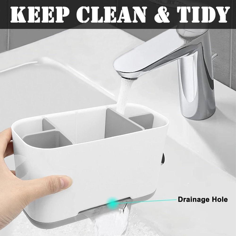 Multi-functional Toothpaste Holder Plastic Bathroom Storage Organizer Toothbrush Holders Home
