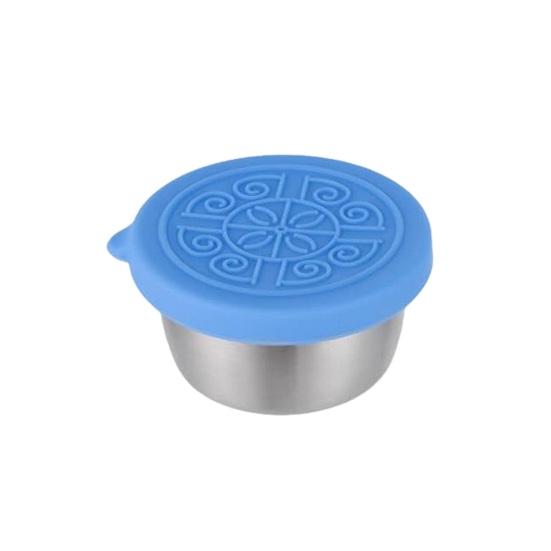 40 мл чашка для соуса из нержавеющей стали, герметичная силиконовая крышка, многоразовый контейнер для ланча, держатель для приправ, не содержащий BPA