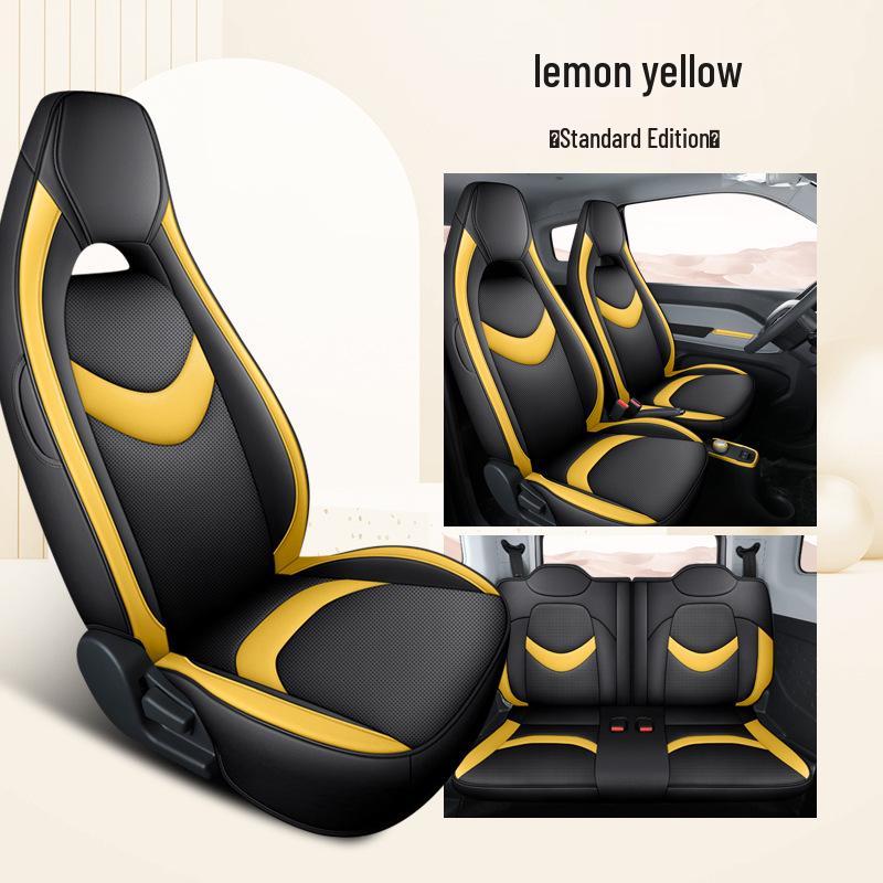 DJGY Chery QQ Ice Cream Car Seat Covers: Sporty Leather, Four-Season Cushion Set