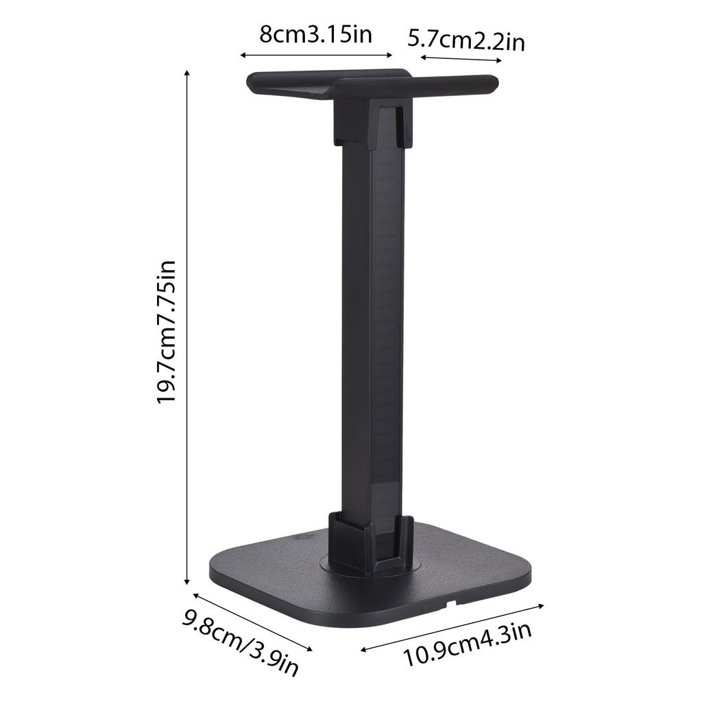 Headphone Stand RGB Light for Desk PC Gaming Headset Bottom Anti-slip with Type-C Ports
