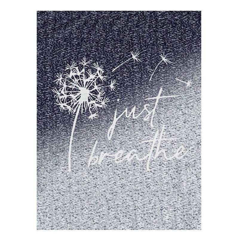 Summer Gradient Dandelion Pattern Printed Women's T-shirts Fashionable Street Round Neck Straight Tube Short Sleeved Top