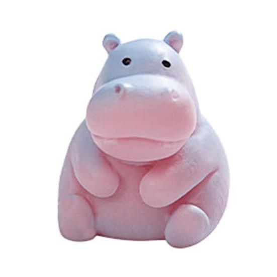 Миниатюрная фигурка бегемота, мини-мультяшный бегемот, украшение своими руками, микропейзаж, сказочный сад, животное, смоляная статуэтка, украшение