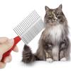 Расческа для шерсти животных Мягкая расческа для вычесывания с эргономичной ручкой Расческа для животных Средства для ухода за кошками для владельцев домашних животных Металлическая