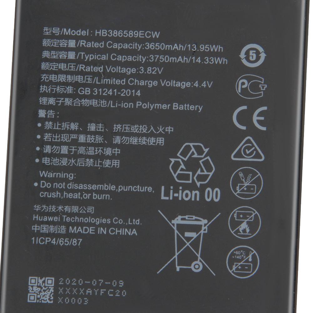 Перезаряжаемая литиевая батарея для Huawei Honor 8X P10 Plus Mate20 Lite Nova3 Nova 3i Nova 5T Honor Play Nova 4 V10 Maimang 7 HB386589ECW Аккумулятор для телефона