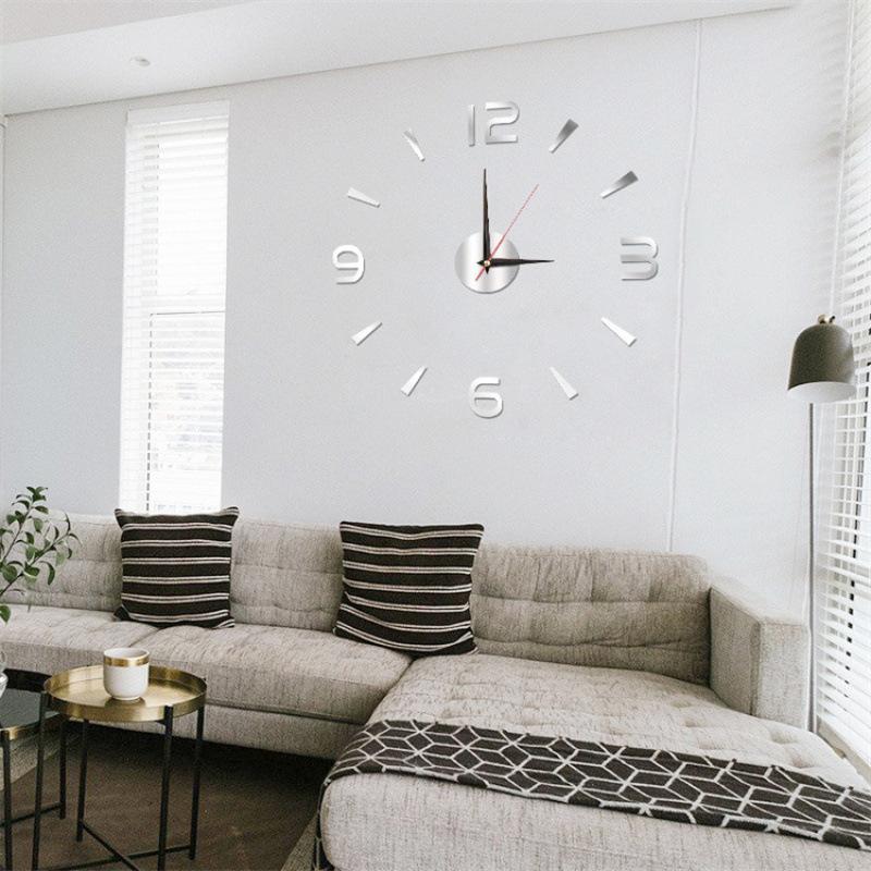 Creative Luminous Silent Clock, Diy Wall Clock for Living Room and Bedroom, No Need for Drilling, Acrylic Wall Sticker Clock