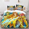 Мультяшный 3D Постельный комплект Saint Seiya с принтом Аниме Пододеяльник Наволочка Взрослый Детский Комплект чехла для одеяла Двуспальный Полуторный Двуспальный Кинг-сайз