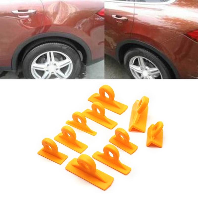 10 шт. Инструменты для ремонта длинных вмятин на кузове автомобиля, ручной инструмент для удаления вмятин, подъемные клеи, инструменты для вытягивания листов