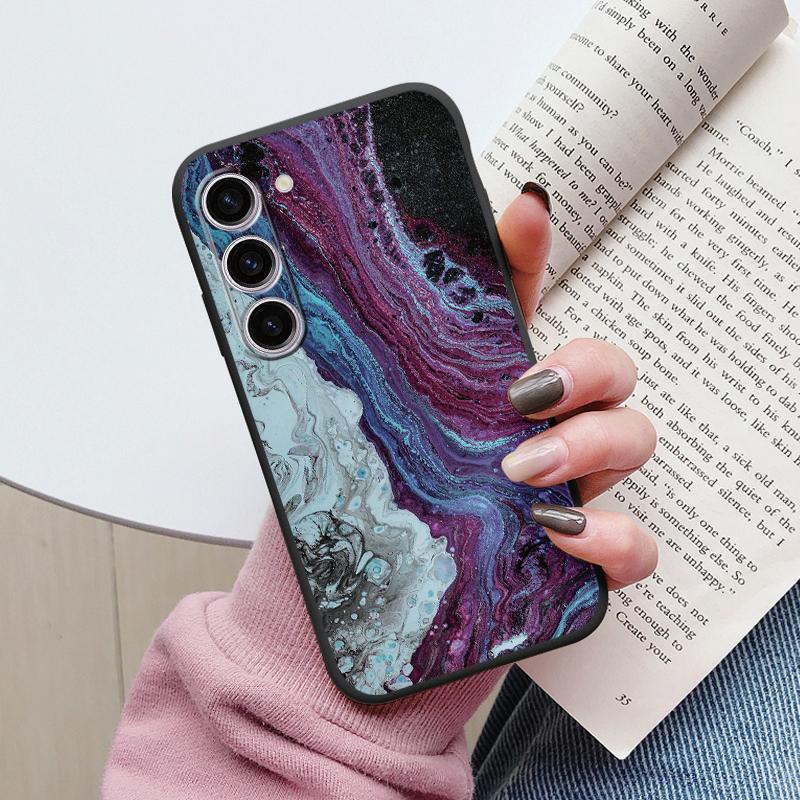 Чехол для Samsung A55 5G Задняя крышка Защитный силиконовый Funda Модный Мраморный Каменный Текстурный Coque для Samsung Galaxy A54 A56 Capa