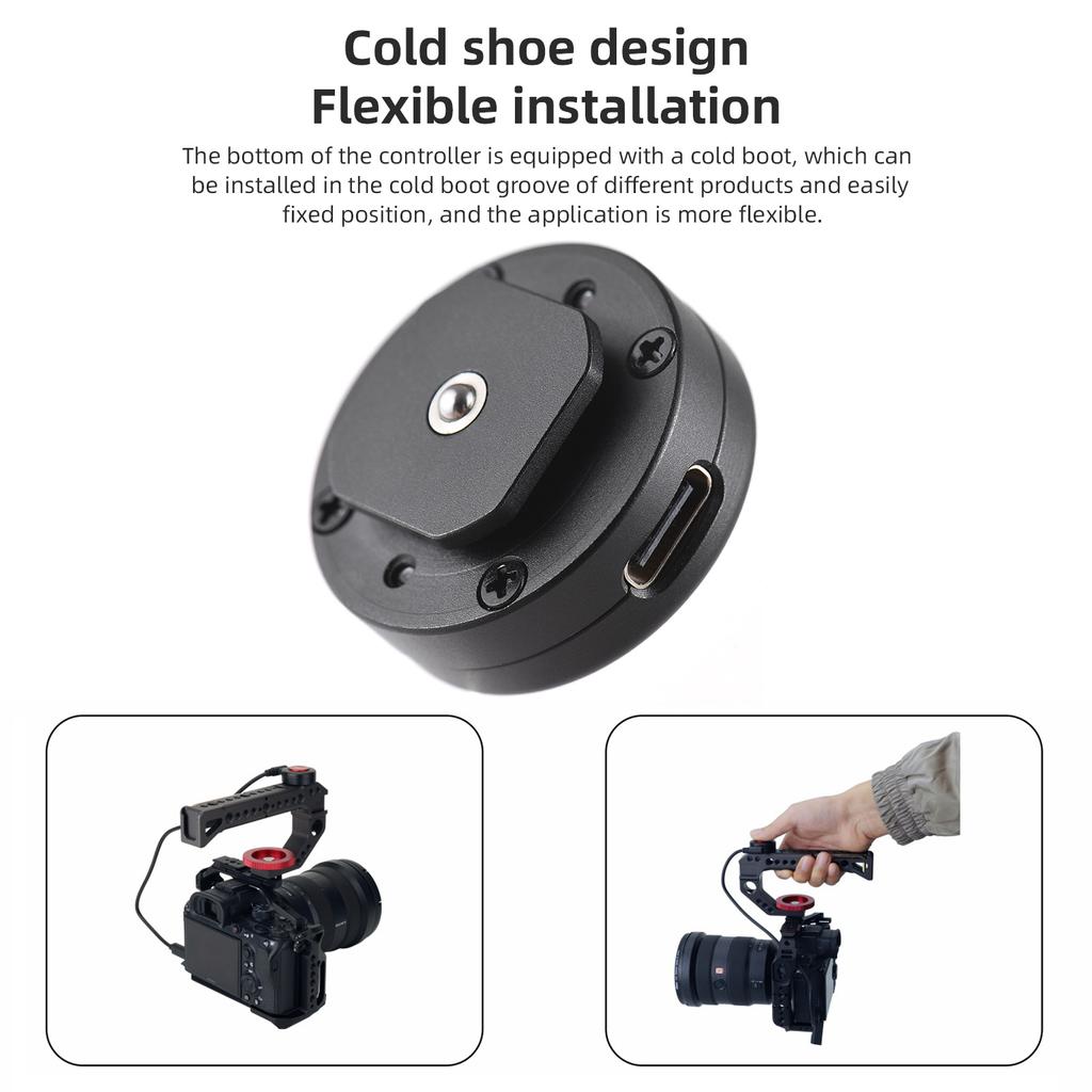 Camera Record Button Video Control Button Cold Shoe Mount with 2 Control Cables Replacement for Sony A9 II/A9/A7R V/A7R IV/A7 IV