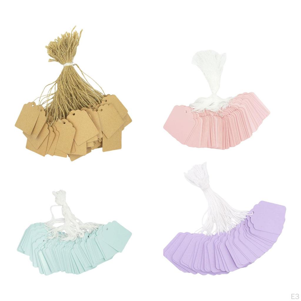 100 шт. подарочных бирок с веревкой, ценовая строка ценник этикетки упаковка маркировка