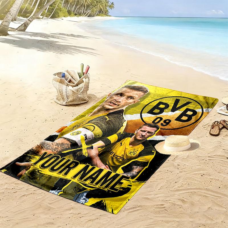 Custom Bvb Print Beach Towel, Large Soft Quick Dry Towel for Beach Camping Swimming