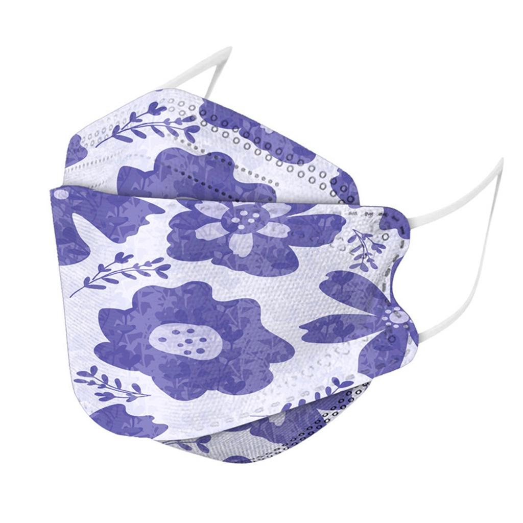 Взрослая одноразовая защитная маска KF-94 с красочным принтом 3D модная маска в виде рыбьего рта