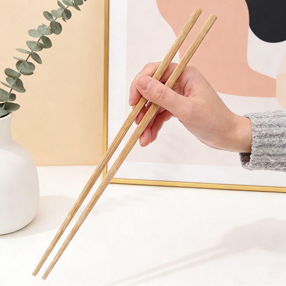 1pair 24/27/30/32cm Bamboo Chopsticks No Wax Anti-slip Chopsticks Hotpot Chopsticks Household