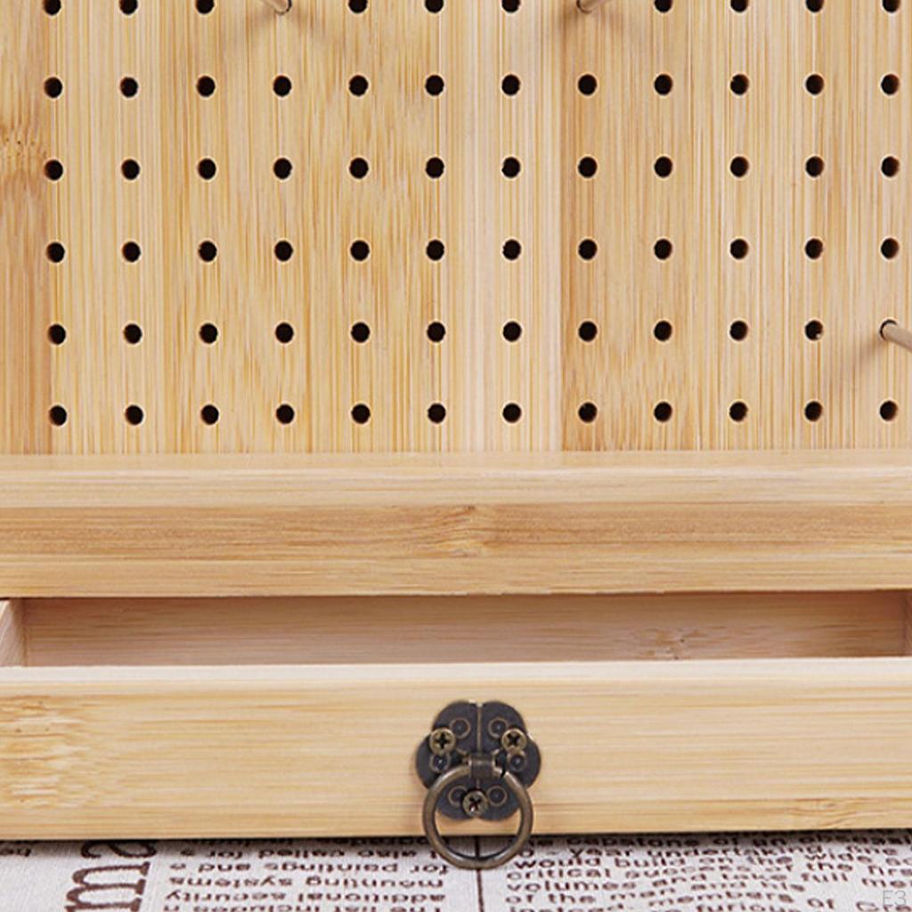 Блокировочная доска с крючками и ящиком для хранения, деревянные отверстия для домашних бабушкиных квадратов