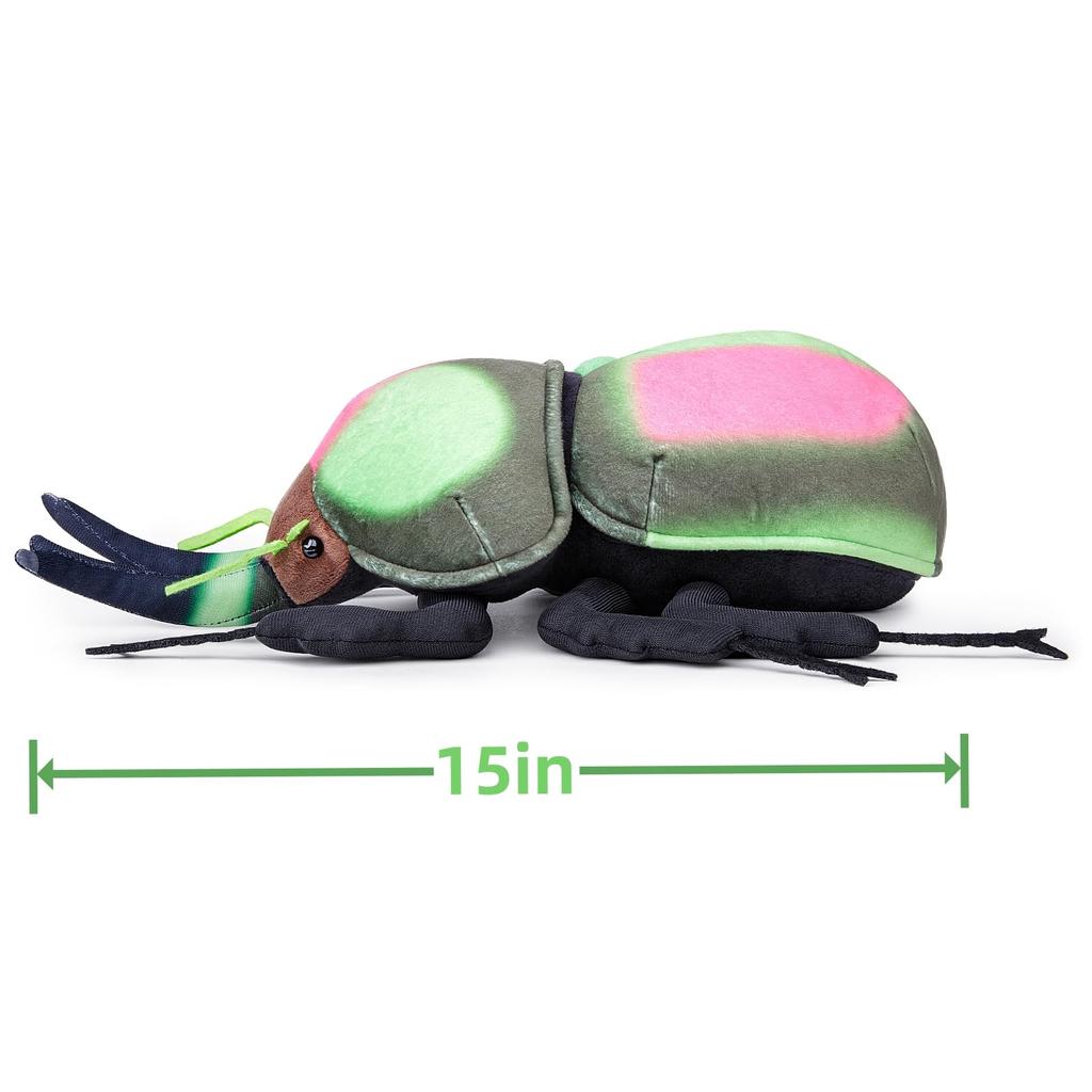 Lilizzhoumax Realistic Colorful Stag Beetle Plush Animal Toy - 35cm, Soft Beetle Stuffed Animal for Kids, Home Decor, Cute and Unique