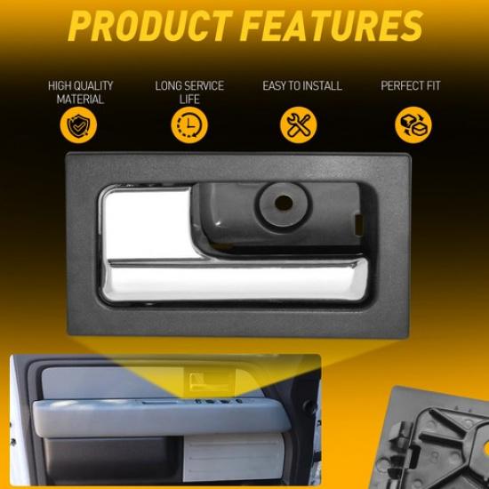 1x ide Ручка двери водителя левая Платиновый хром для Ford F150 2009-14