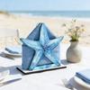 Ocean Themed Wooden Napkin Holder for Table, Summer Coastal Napkin Dispenser, Rustic Tissue Holder for Kitchen, Dining Room