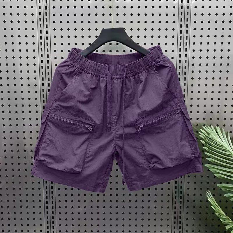 Мужские быстросохнущие легкие повседневные рабочие шорты из дышащей ткани с карманами на молнии