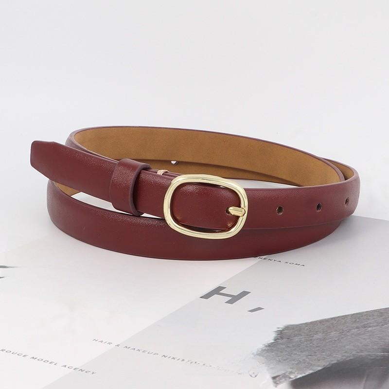 Ladies Style Vintage Jeans Belt Pu Material With Metal Pin Buckle For Use Daily