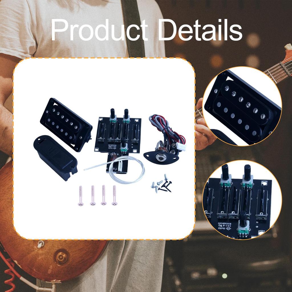 Acoustic Guitar Pickup 4 Band Preamp EQ Tuner Digital Amplifier Part Music Instrument Accessory for Studio Recording
