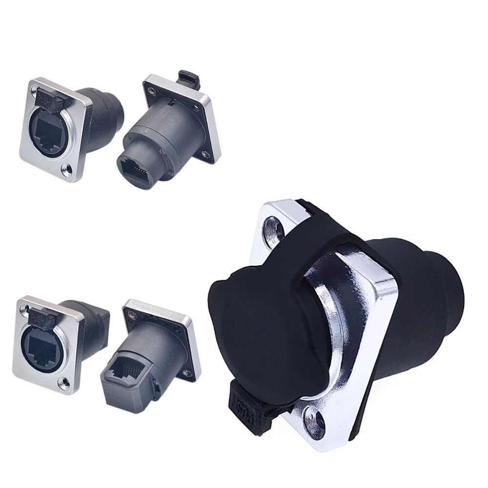 С резиновым покрытием RJ45 Ethernet разъем Водонепроницаемый RJ45 Crystal Plug Сетевой разъем RJ45