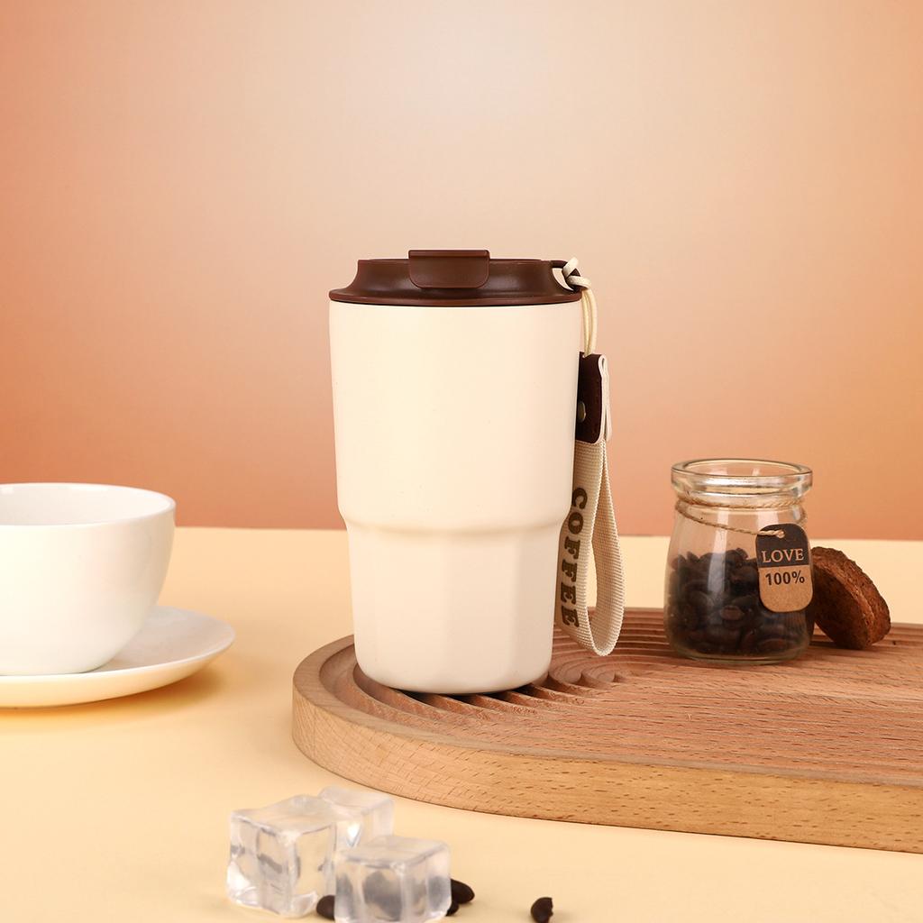 Новая восьмиугольная кофейная чашка из нержавеющей стали с двойным слоем вакуума будет перевозить сопровождающую чашку веревочную машину