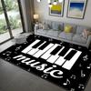 Music Note Area Rug Vintage Music Theme Throw Rugs Non-Slip Musical Floor Mat DoorMats Carpet for Living Room Bedroom Home Decor