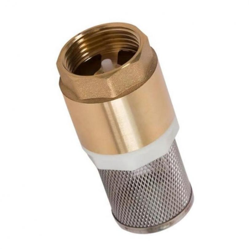 Обратный клапан 40 мм с фильтром, латунный нижний клапан водяного насоса