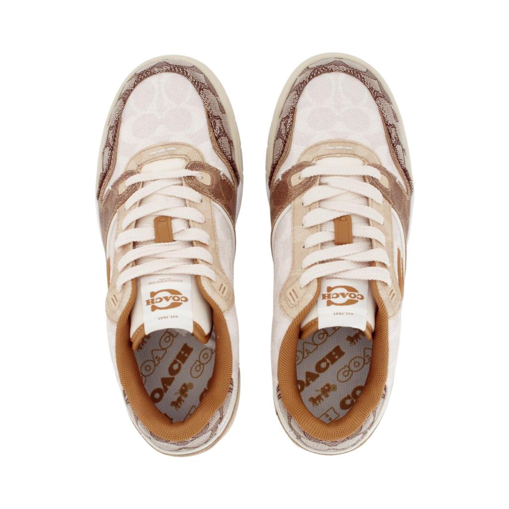 Coach Кеды Soho из холщовой ткани и синтетической кожи с жаккардовым логотипом, на шнуровке, с круглым носком, низкие, мужские, коричневые, CCN55-L38