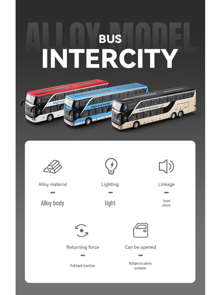 Czh233 Double-Decker City Tour Bus Model with Sound and Light.