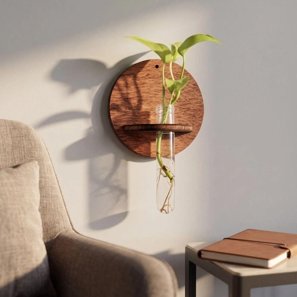 Home Ornaments Wall Mounted Planter Vase Flower Pot Wall Decoration Living Room