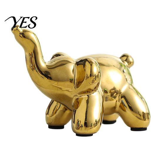 Easy Maintenance Statue Nordic Animal Statue, Gold Elephant Monkey Rabbit Figurines, Luxury Water-rinseable Decor Desk for Bookshelf, Living