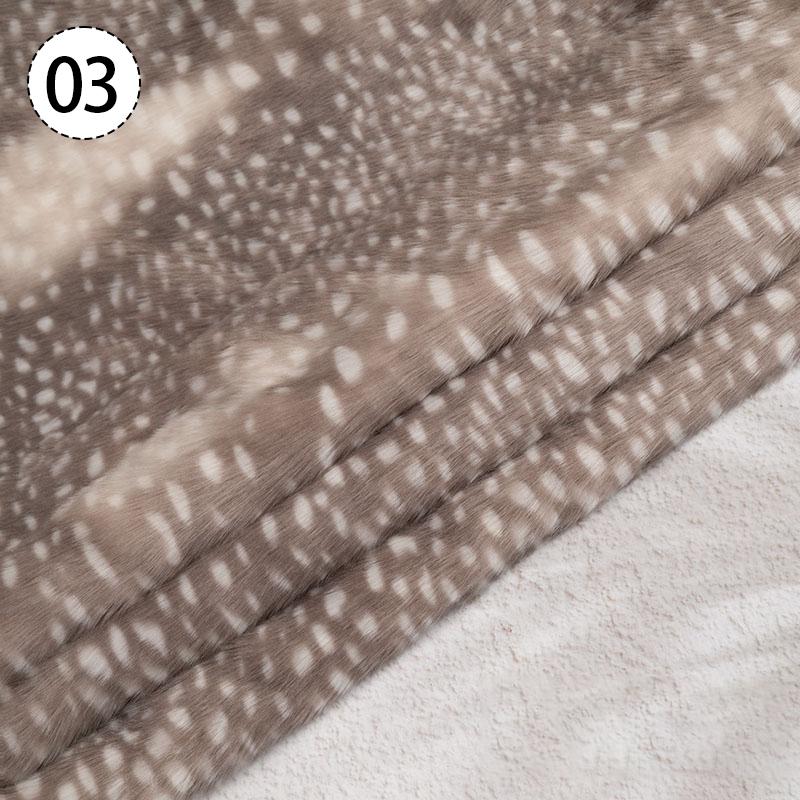 50cm Imitation Deer Spotted Plush Fabric Leopard Print Pattern Short Plush Fabric for Fur Clothing Handmade DIY Material