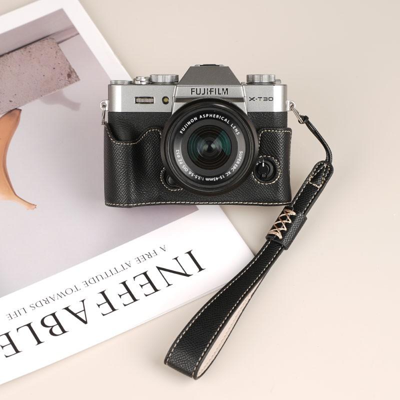 Premium Leather Camera Case Fujifilm XT30 II XT50 XS20 X100VI XT5 XT20 With Wrist Strap Universal Fit