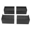 4 шт. Подставки для мебели Черные Увеличенные Расширенные Прямоугольные Резиновые 3 дюйма Коврики для ножек мебели для дома