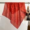Summer Elegant Women 68cm Cotton Feeling Square Hair Scarf Dot Print Beach Stoles Hijab Shawl Wraps Bandana Echarpe