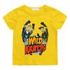 Футболка с рисунком Wild Kratts с принтом аниме, новая хлопковая футболка для детей, забавный топ с героями мультфильмов, классная одежда для мальчиков с коротким рукавом