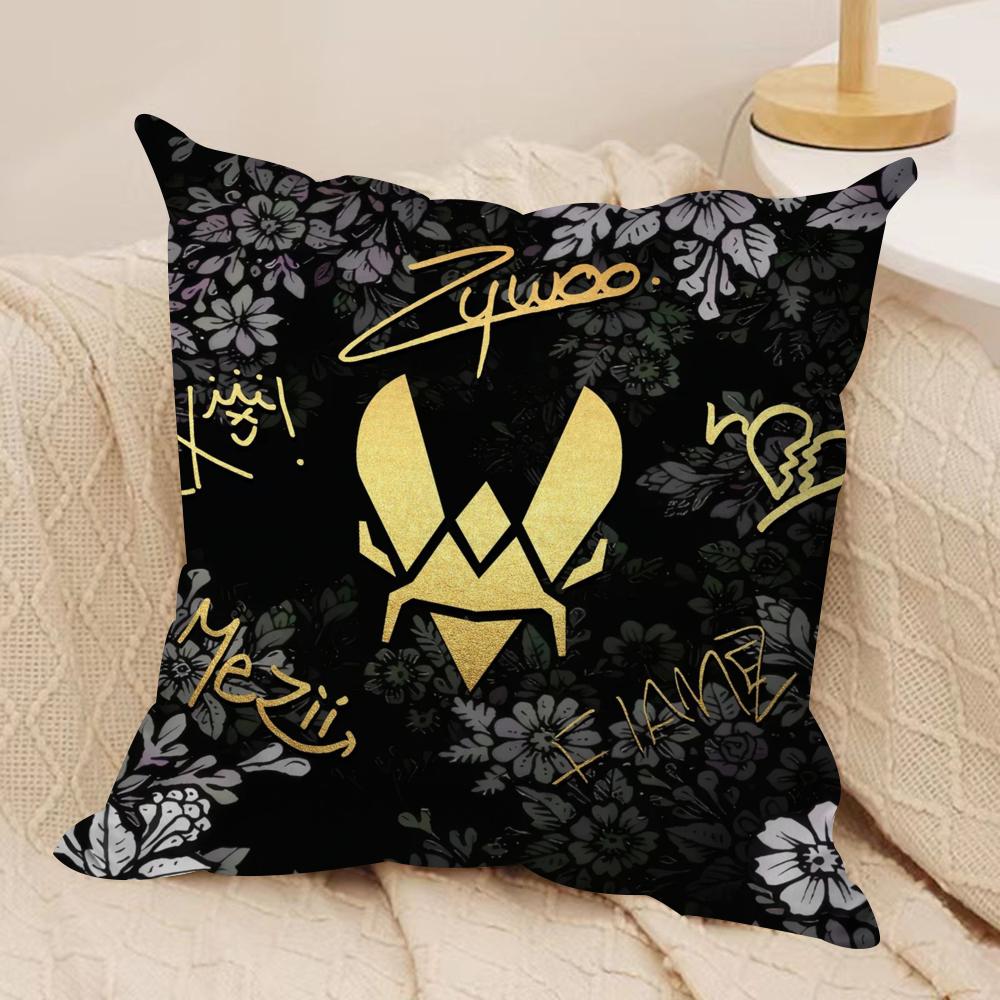 Team VVitality cool Cushion Cover Short plush Doublesided Print Square Throw Pillow Covers Sofa Home Cushion Decor