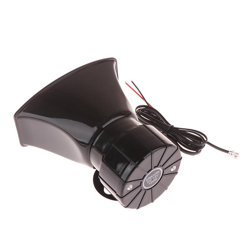 7-Sound Loud Car Warning Alarm Truck Alarm Loudspeaker 12V Siren Air Horn 110Db Megaphone Police Firemen Car Warning Alarm