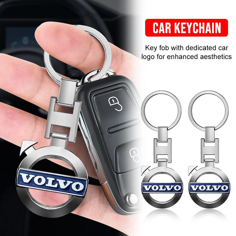 Металлический брелок с фирменным логотипом Volvo для улучшенной эстетики, совместим с различными моделями
